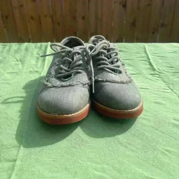 Banana Republic Men’s‎ Size 7 / 8.5 Women’s Gray Cloth Shoes Canvas Lace Up - Picture 3 of 8